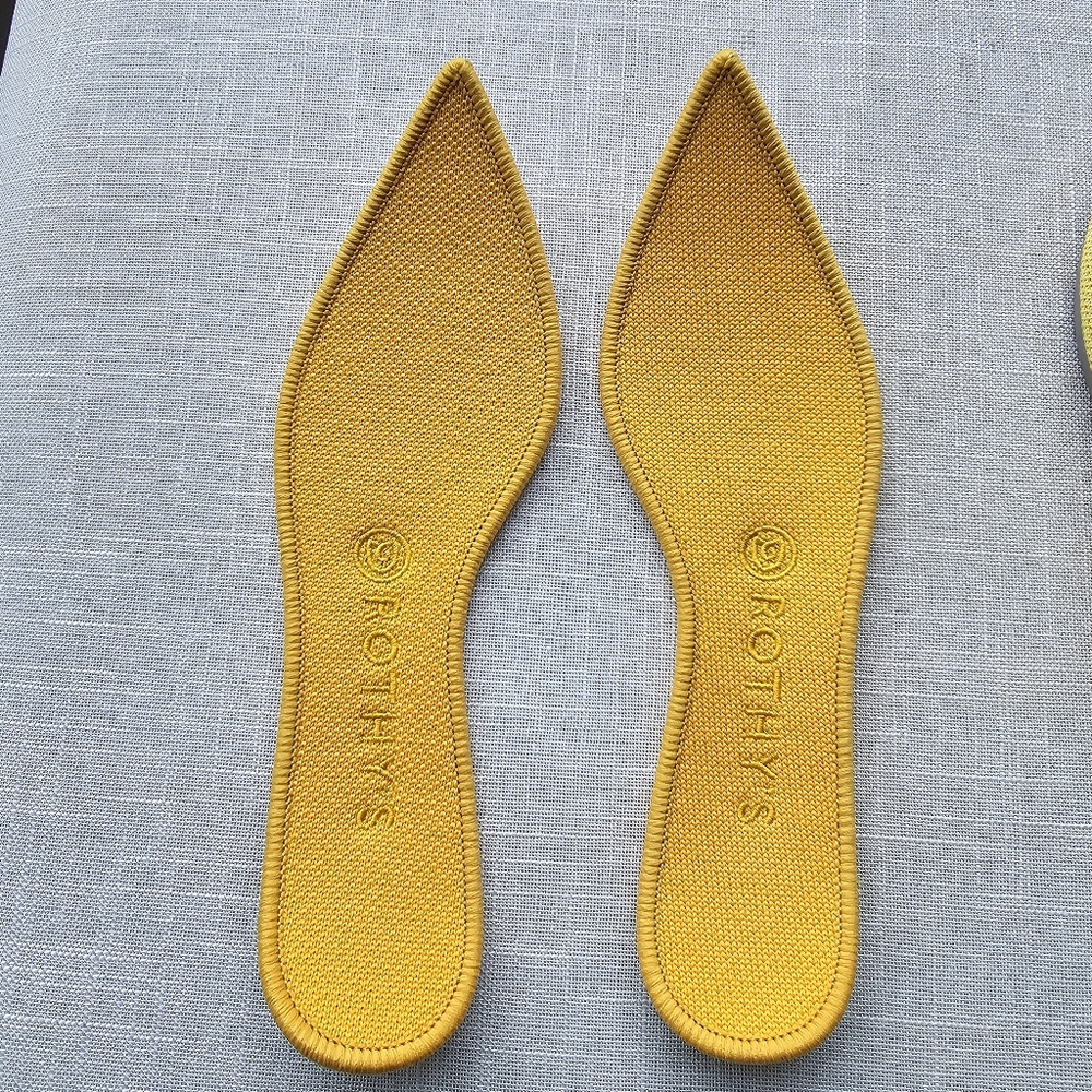 New! Rothy's Sz 8.5 Point Ballet Flats Shoes Retired Sunshine Yellow Rothys - Picture 9 of 11